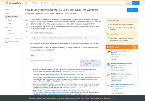 
                            4. how to only download the 1.7 JDK, not SDK, for windows - Stack ...