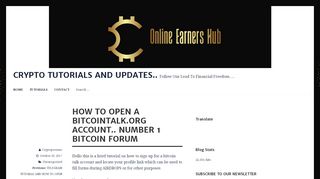 
                            7. how to open a bitcointalk.org account.. number 1 bitcoin forum