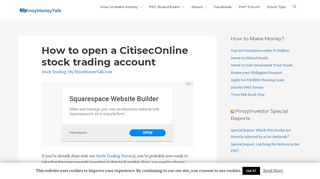 
                            3. How to open a CitisecOnline stock trading account - PinoyMoneyTalk.com