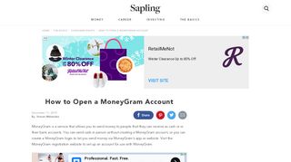 
                            4. How to Open a MoneyGram Account | Sapling.com