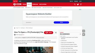 
                            2. How To Open a .PS (Postscript) File - Ccm.net