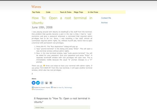 
                            8. How To: Open a root terminal in Ubuntu | Waves