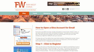 
                            10. How to Open a Sina Account for Email | Xinjiang: Far West China