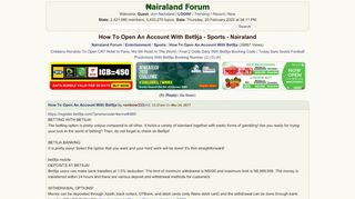 
                            9. How To Open An Account With Bet9ja - Sports - Nigeria - Nairaland ...