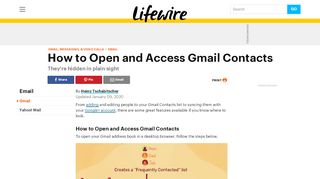 
                            5. How to Open and Access Gmail Contacts - Lifewire