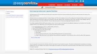 
                            5. How to open ap online center | aponline franchisee - EasyService.in