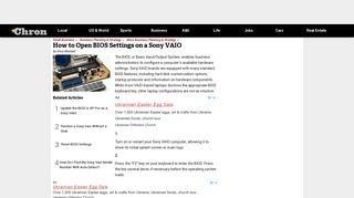 
                            12. How to Open BIOS Settings on a Sony VAIO | Chron.com