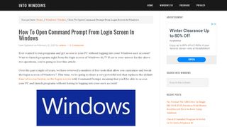 
                            12. How To Open Command Prompt From Login Screen In Windows