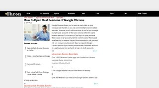 
                            8. How to Open Dual Sessions of Google Chrome | Chron.com