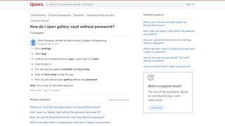 
                            12. How to open gallery vault without password - Quora