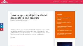 
                            9. How to open multiple facebook accounts in one browser