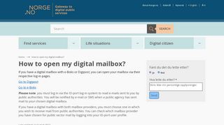 
                            4. How to open my digital mailbox? | Norge.no