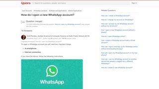 
                            7. How to open my WhatsApp account - Quora