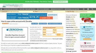 
                            5. How to open online account with Zerodha