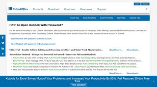 
                            9. How to open Outlook with password? - ExtendOffice