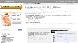 
                            8. How to Open Ports in a D-Link GO-RT-N150 Router - Port Forward