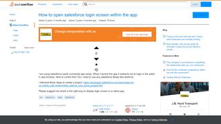 
                            12. How to open salesforce login screen within the app - Stack Overflow