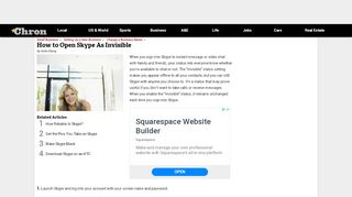 
                            2. How to Open Skype As Invisible | Chron.com