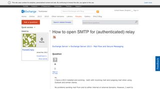 
                            3. How to open SMTP for (authenticated) relay - Microsoft