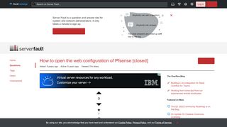 
                            3. How to open the web configuration of Pfsense - Server Fault