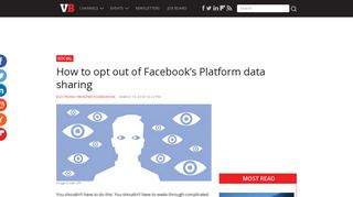 
                            10. How to opt out of Facebook's Platform data sharing | VentureBeat