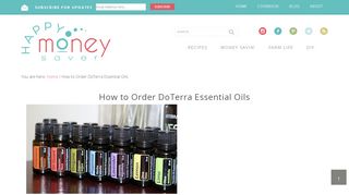 
                            13. How to Order DoTerra Essential Oils | Happy Money Saver