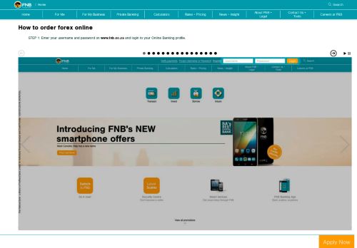 
                            7. How to order Forex online - How To Demos - FNB