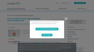 
                            6. How to Order | Oncotype DX Breast Recurrence Score® | Oncotype IQ®
