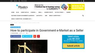 
                            7. How to Participate in Government e-Market (GeM) as a Seller