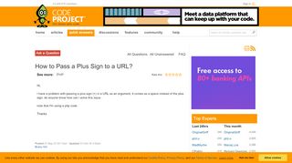 
                            3. How to Pass a Plus Sign to a URL? - CodeProject