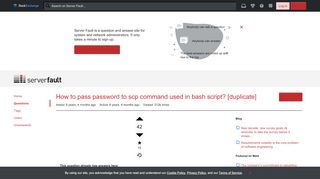 
                            4. How to pass password to scp command used in bash script? - Server ...