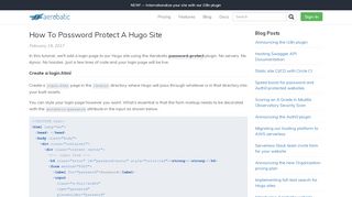 
                            5. How To Password Protect A Hugo Site - Aerobatic