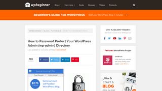 
                            6. How to Password Protect Your WordPress Admin (wp-admin) Directory