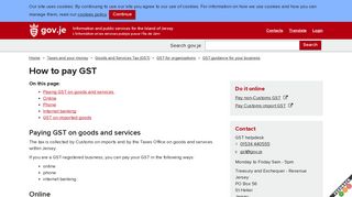 
                            9. How to pay GST - States of Jersey