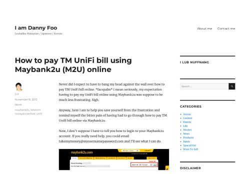 
                            13. How to pay TM Unifi bill online using Maybank2u (m2u)