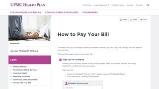 
                            8. How To Pay Your Bill | UPMC Health Plan