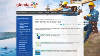 
                            2. How to Pay Your GWP Bill | City of Glendale, CA