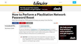 
                            7. How to Perform a PlayStation Network Password Reset - Lifewire