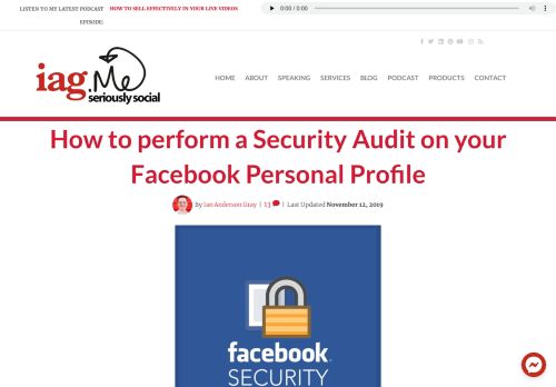 
                            11. How to perform a Security Audit on your Facebook Personal Profile