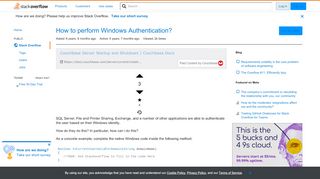 
                            6. How to perform Windows Authentication? - Stack Overflow