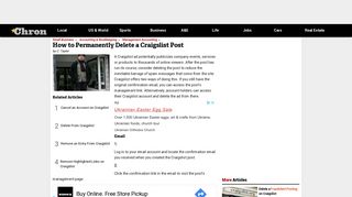 
                            10. How to Permanently Delete a Craigslist Post | Chron.com