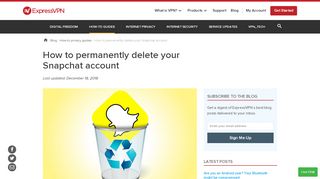 
                            13. How to Permanently Delete Your Snapchat Account | ExpressVPN