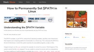 
                            4. How to Permanently Set $PATH in Linux - Stack Abuse