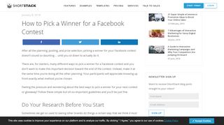 
                            10. How to Pick a Winner for a Facebook Contest - ShortStack