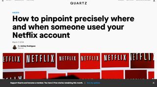 
                            13. How to pinpoint precisely where and when someone used your Netflix ...