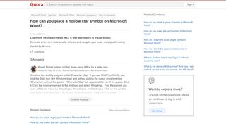 
                            7. How to place a hollow star symbol on Microsoft Word - Quora