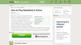 
                            7. How to Play Battlefield 2 Online (with Pictures) - wikiHow