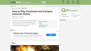 
                            4. How to Play Command and Conquer Generals Online (with Pictures)