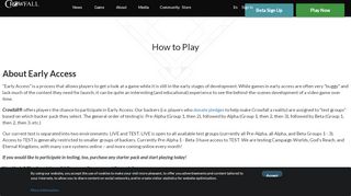 
                            4. How to play - Crowfall