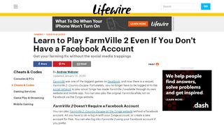 
                            9. How to Play FarmVille 2 Without Facebook - Lifewire